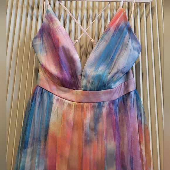 MANIJU Rainbow Tie Dye Tulle Dress - Picture 5 of 6